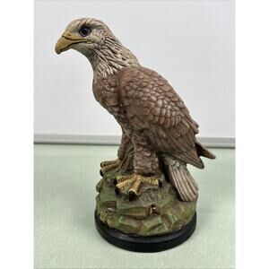 American Bald Eagle Figurine Bird Statue Rock Base Majestic Vintage 1977